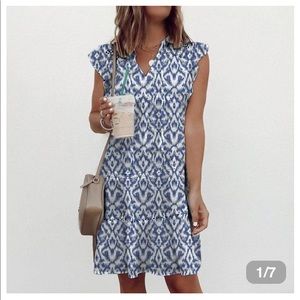 Shift Gears Printed Dress